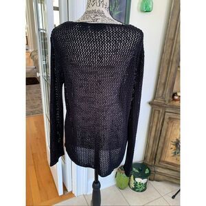 (Relativity) Open Knit Black Sweater